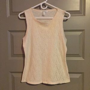 F21 Floral Lace Sleeveless Top